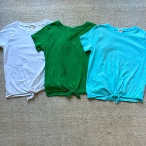 SET of girls size 10 tie shirts [CREWCUTS]